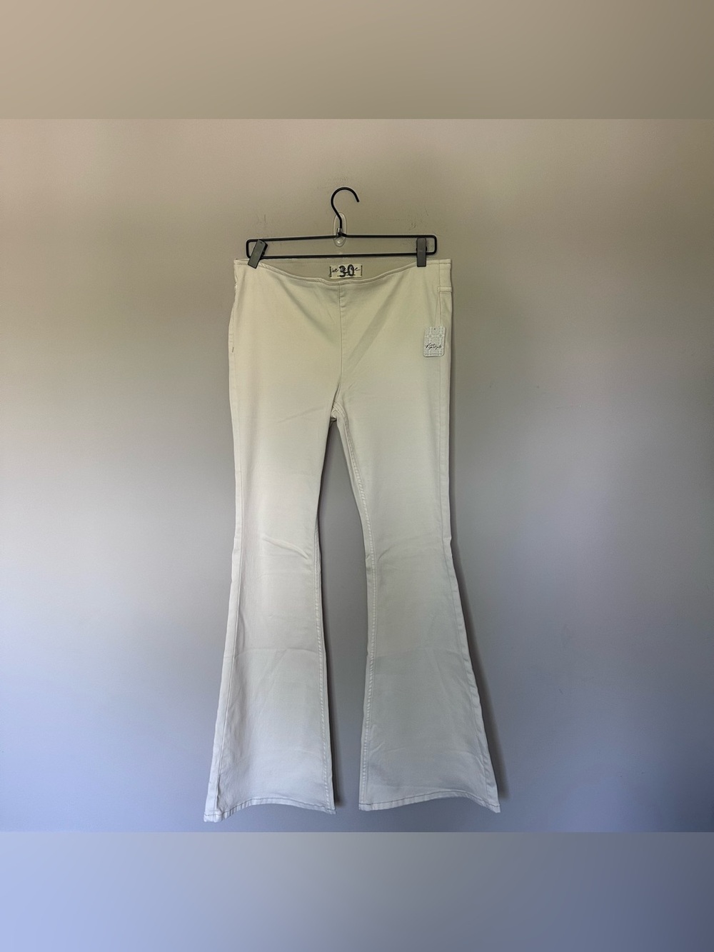 Free People Cream Flared Pants